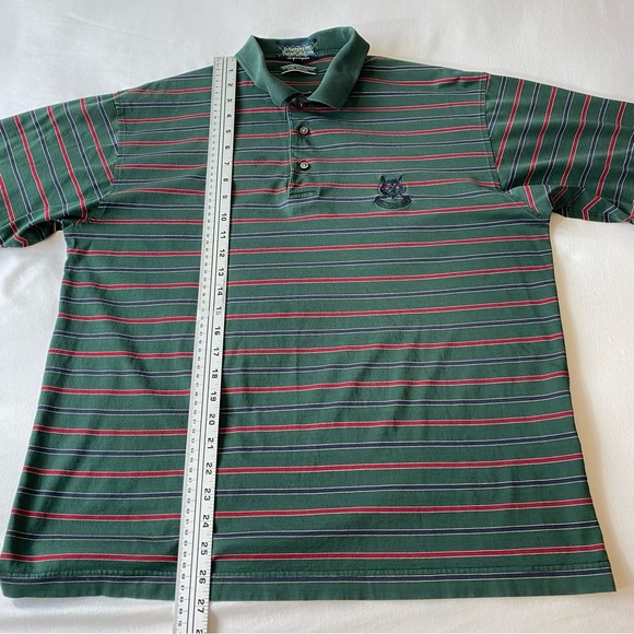 St Andrews Links Tartan Collection short sleeve polo size large Green Red - Picture 7 of 8